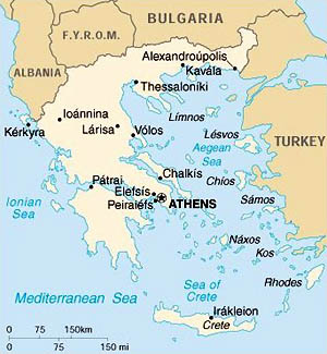 General map of Greece